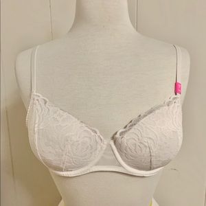 Victoria's secret Pink date push up white lace bra